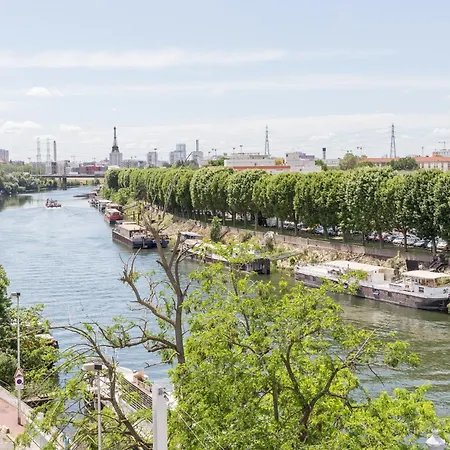 Escale En Bord De Seine - Vue Seine - Tour Eiffel Villeneuve-la-Garenne